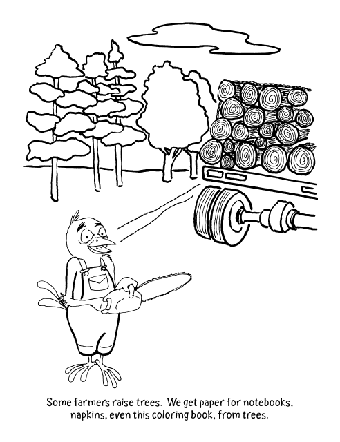 Logging Camp Coloring Sheet Download Pdf