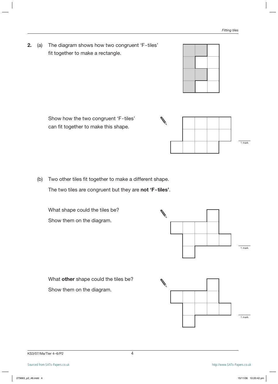 2007 Sats Mathematics Test Paper 2, Page 4