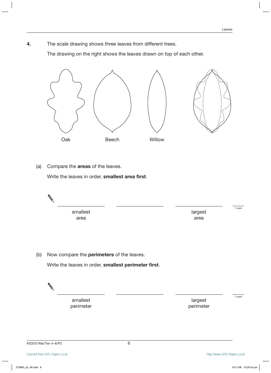 2007 Sats Mathematics Test Paper 2, Page 6