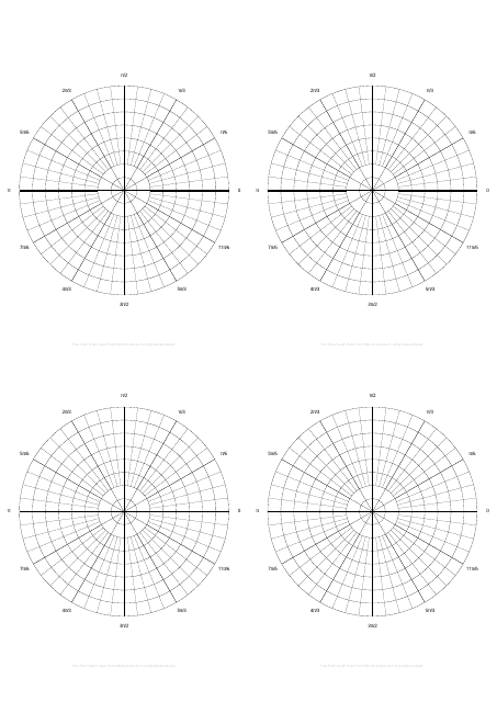 Polar Graph Paper Templates - Four