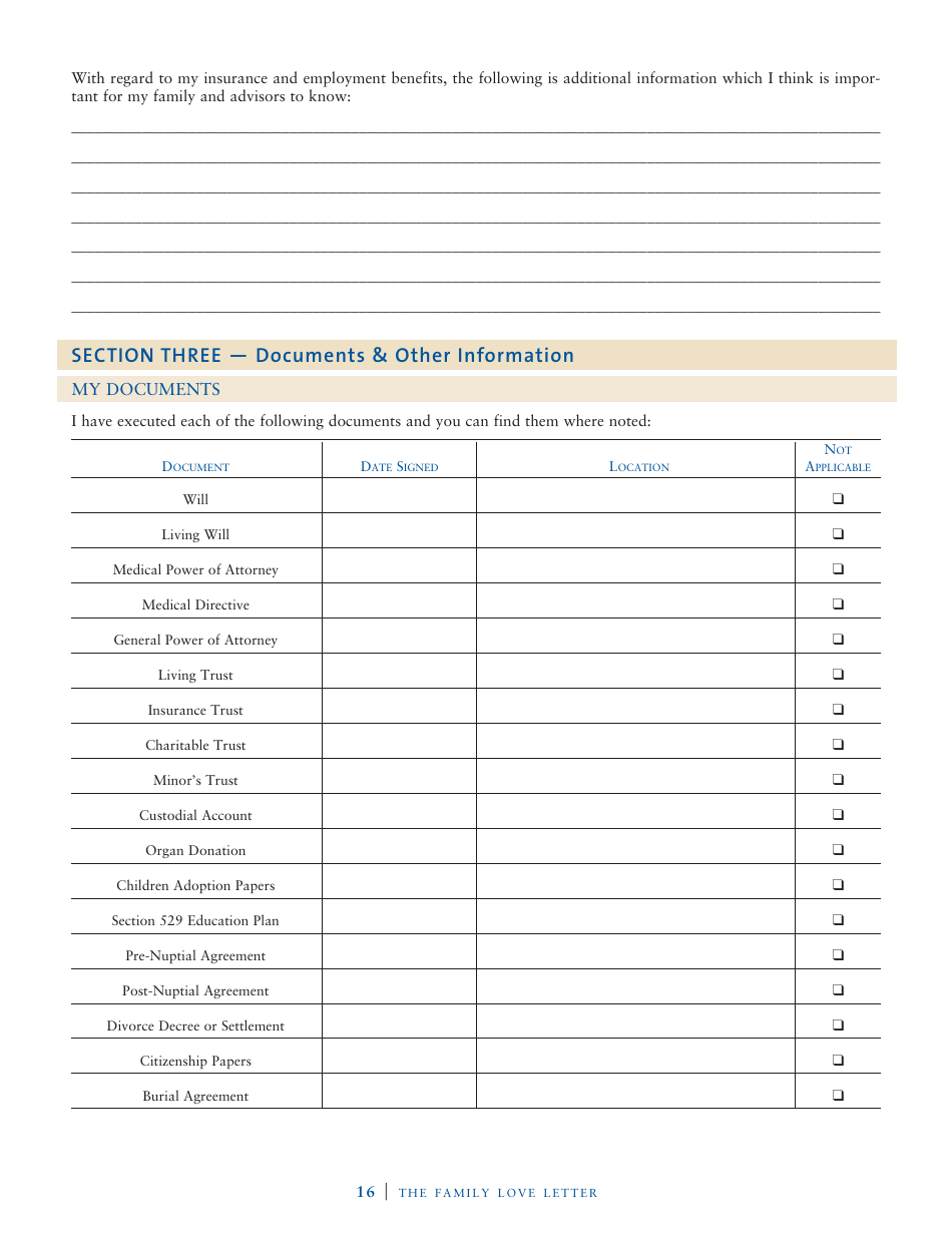 Family Love Letter Template - John J. Scroggin, Page 11