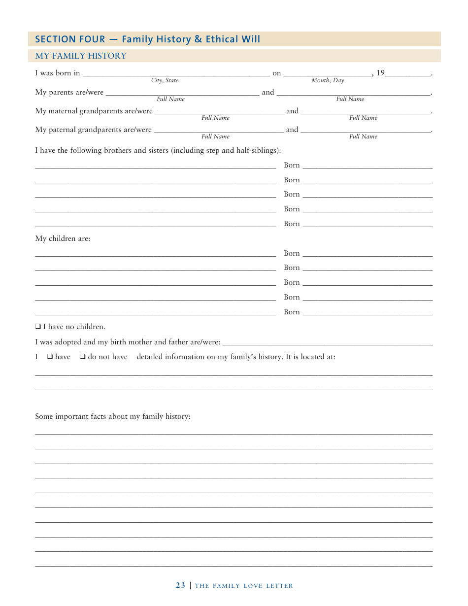 Family Love Letter Template - John J. Scroggin, Page 18