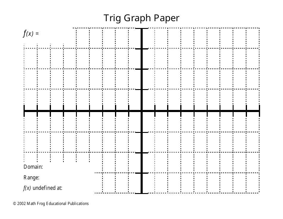 Trig Graph Paper Template - Math Frog Educational Publications, Page 1