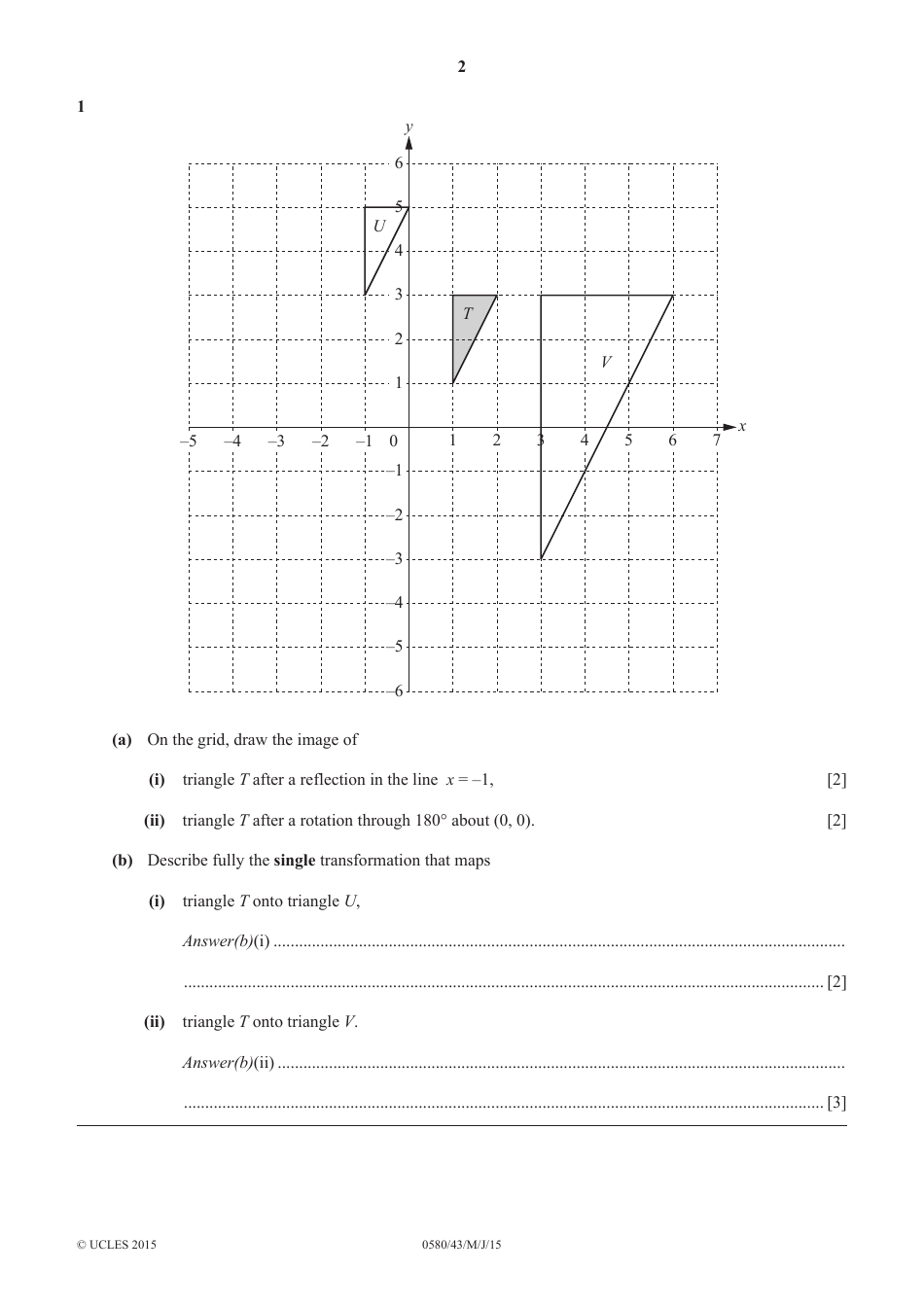 May / June 2015 Cambridge International Examinations: Mathematics Paper 4 (Extended), Page 2