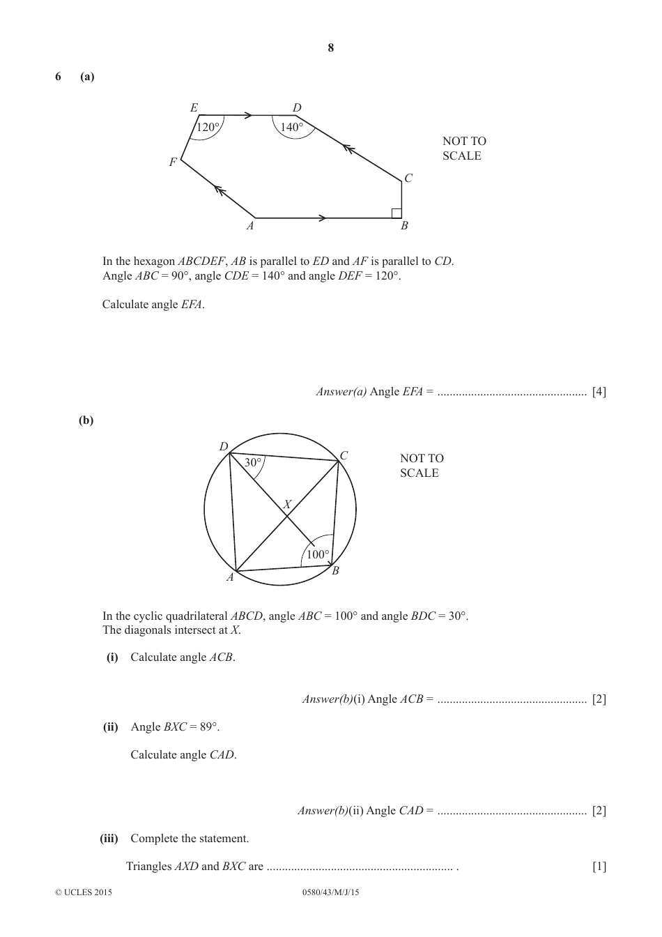 May / June 2015 Cambridge International Examinations: Mathematics Paper 4 (Extended), Page 8