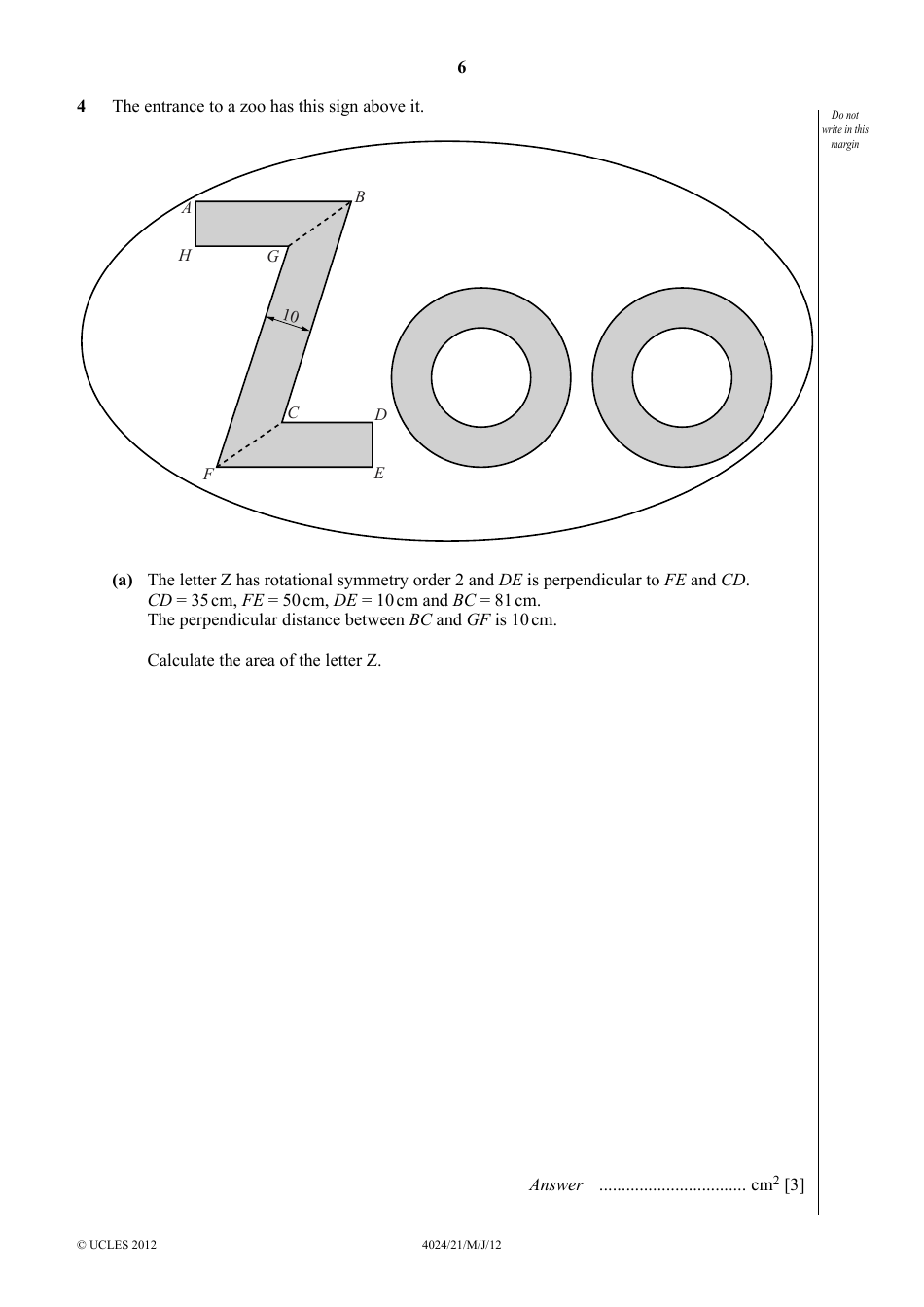 May / June 2012 University of Cambridge International Examinations: Mathematics (Syllabus D) Paper 2, Page 6