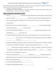 Unit T Student Success Sheet (Sss): Graphing Trig Functions (With Answer Key) - Crystal Kirch, Page 2