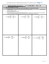 Unit T Student Success Sheet (Sss): Graphing Trig Functions (With Answer Key) - Crystal Kirch, Page 3