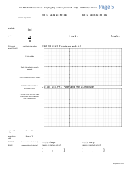 Unit T Student Success Sheet (Sss): Graphing Trig Functions (With Answer Key) - Crystal Kirch, Page 5