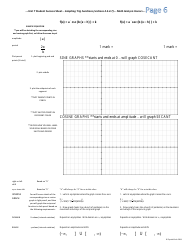 Unit T Student Success Sheet (Sss): Graphing Trig Functions (With Answer Key) - Crystal Kirch, Page 6