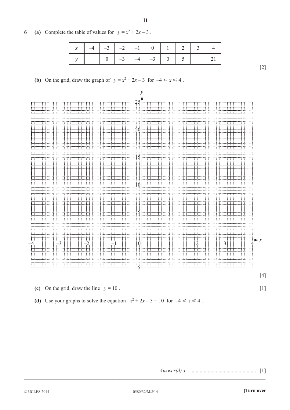 Cambridge International Examinations: Mathematics Paper 3 (Core), Page 11