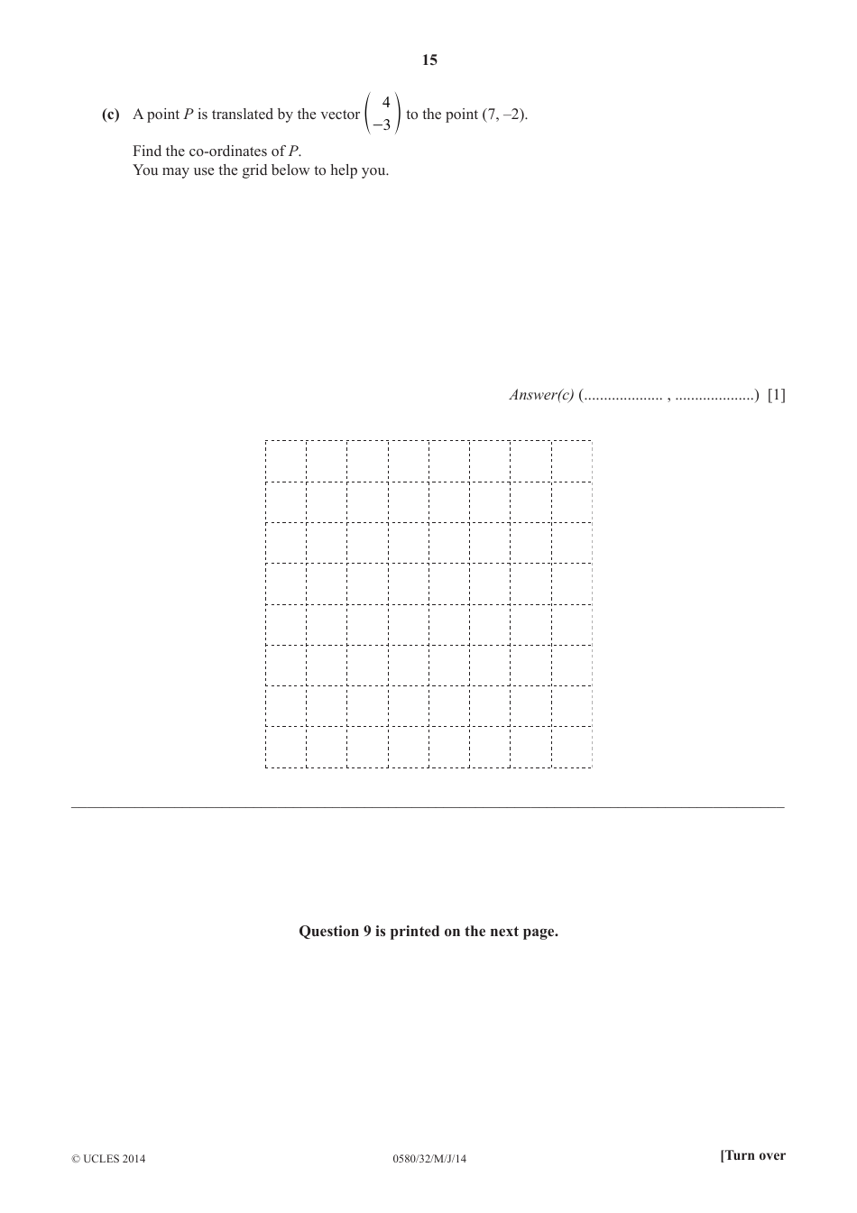 Cambridge International Examinations: Mathematics Paper 3 (Core), Page 15