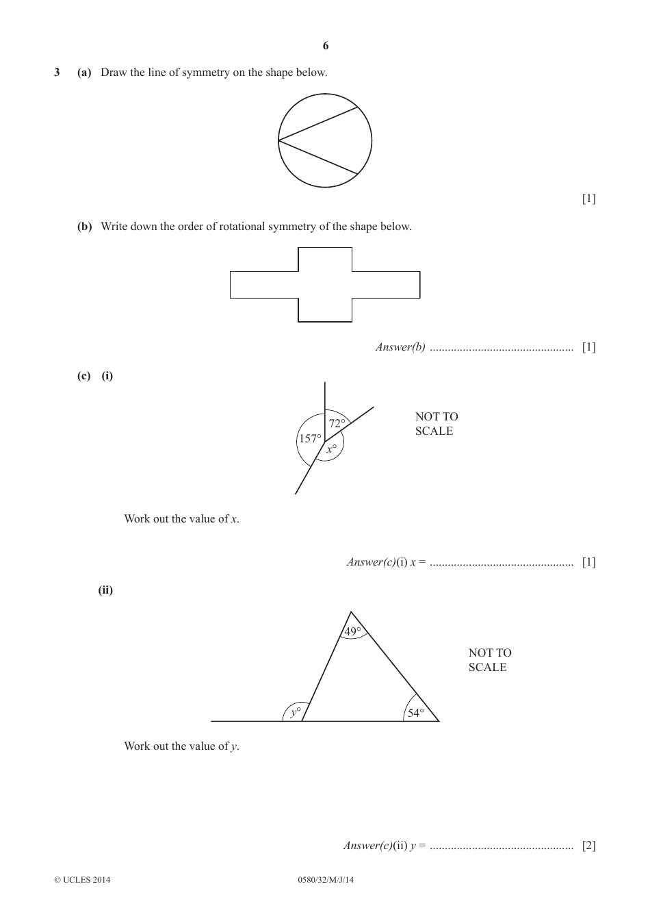 Cambridge International Examinations: Mathematics Paper 3 (Core), Page 6