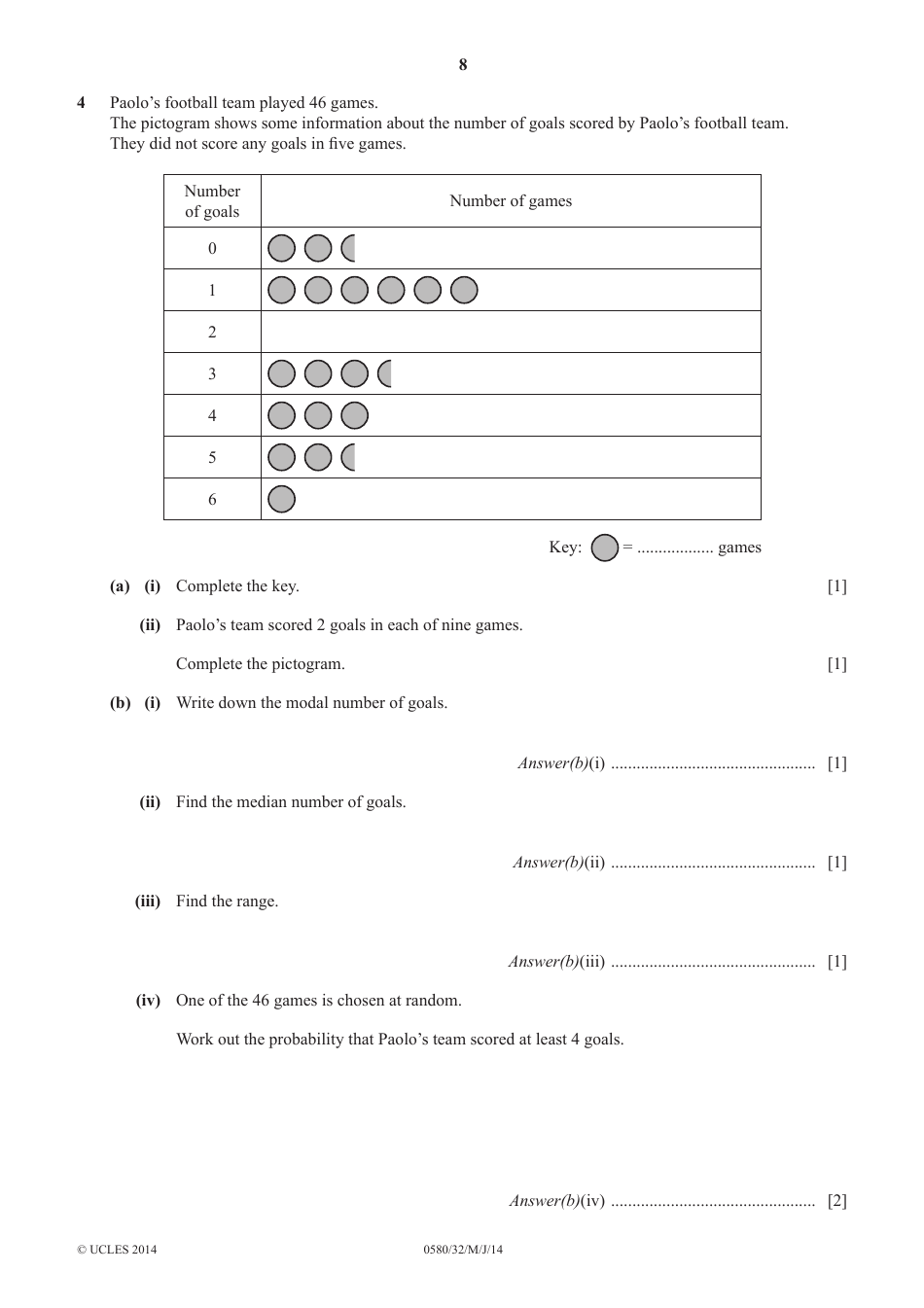 Cambridge International Examinations: Mathematics Paper 3 (Core), Page 8