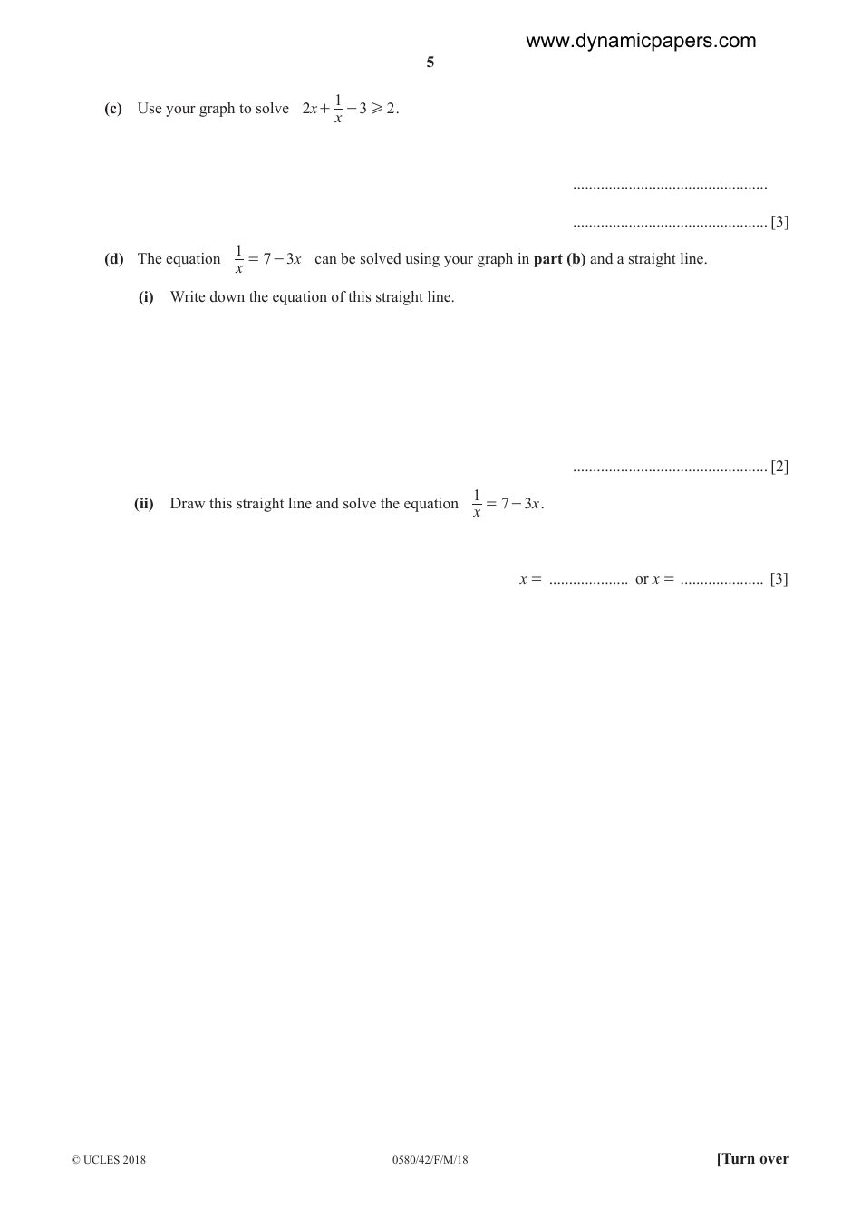 Cambridge International Examinations: Mathematics Paper 4 (Extended), Page 5
