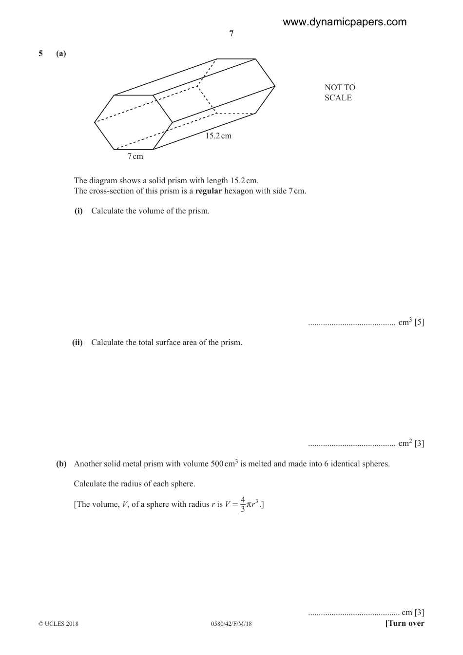 Cambridge International Examinations: Mathematics Paper 4 (Extended), Page 7