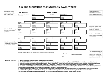 Family Tree Template - Black and White, Page 2