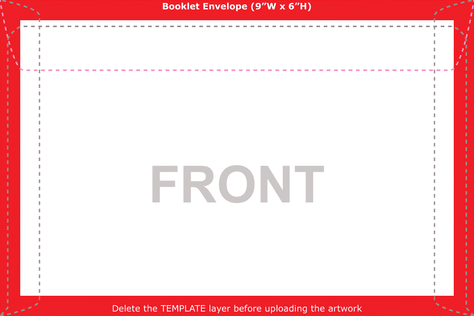 6x9 Booklet Envelope Template - Front Download Pdf