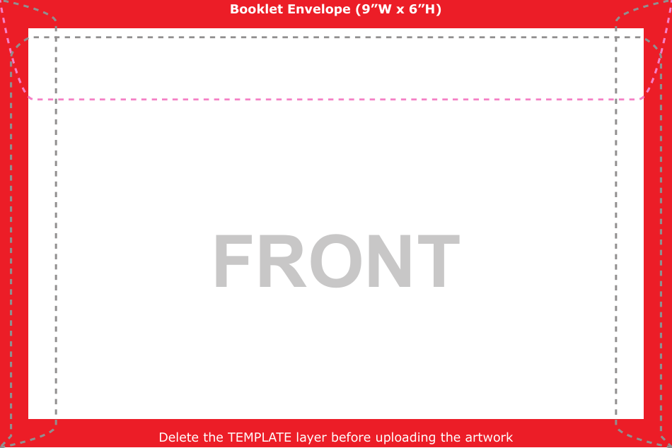 6x9 Booklet Envelope Template - Front, Page 1