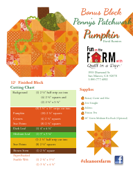 Pumpkin Quilt Block Pattern Template