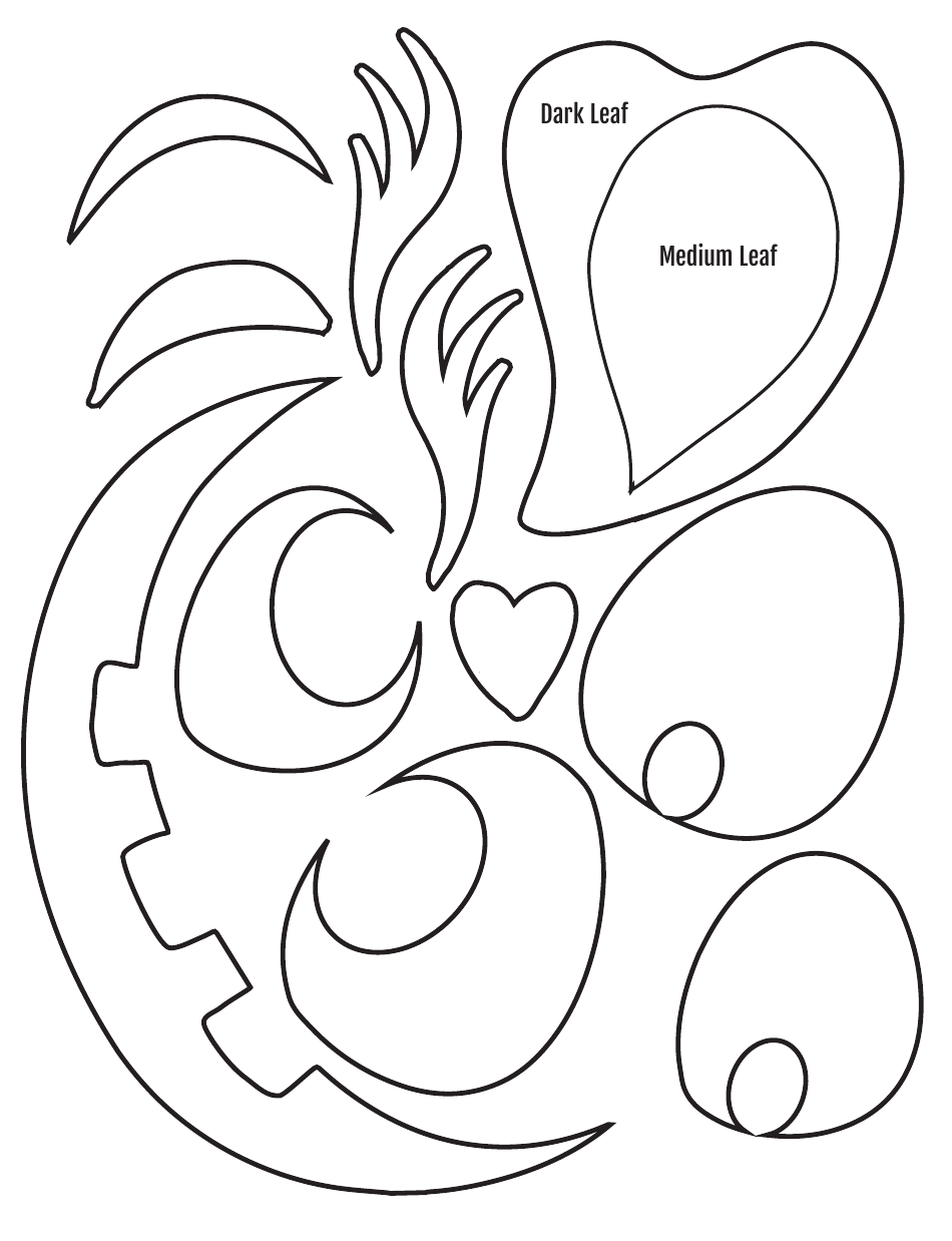 Pumpkin Quilt Block Pattern Template, Page 4