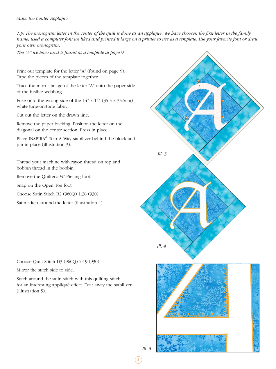 The Anderson Family Quilt Pattern Template, Page 3