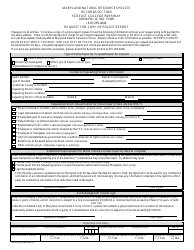 Document preview: Form NRP-495 Request for Copy of Police Report - Maryland