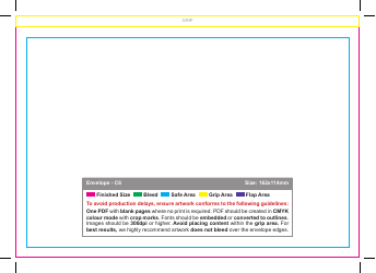 C6 Envelope Template - Varicolored Download Printable PDF | Templateroller