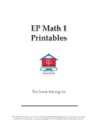 Ep Math 1 Workbook Template