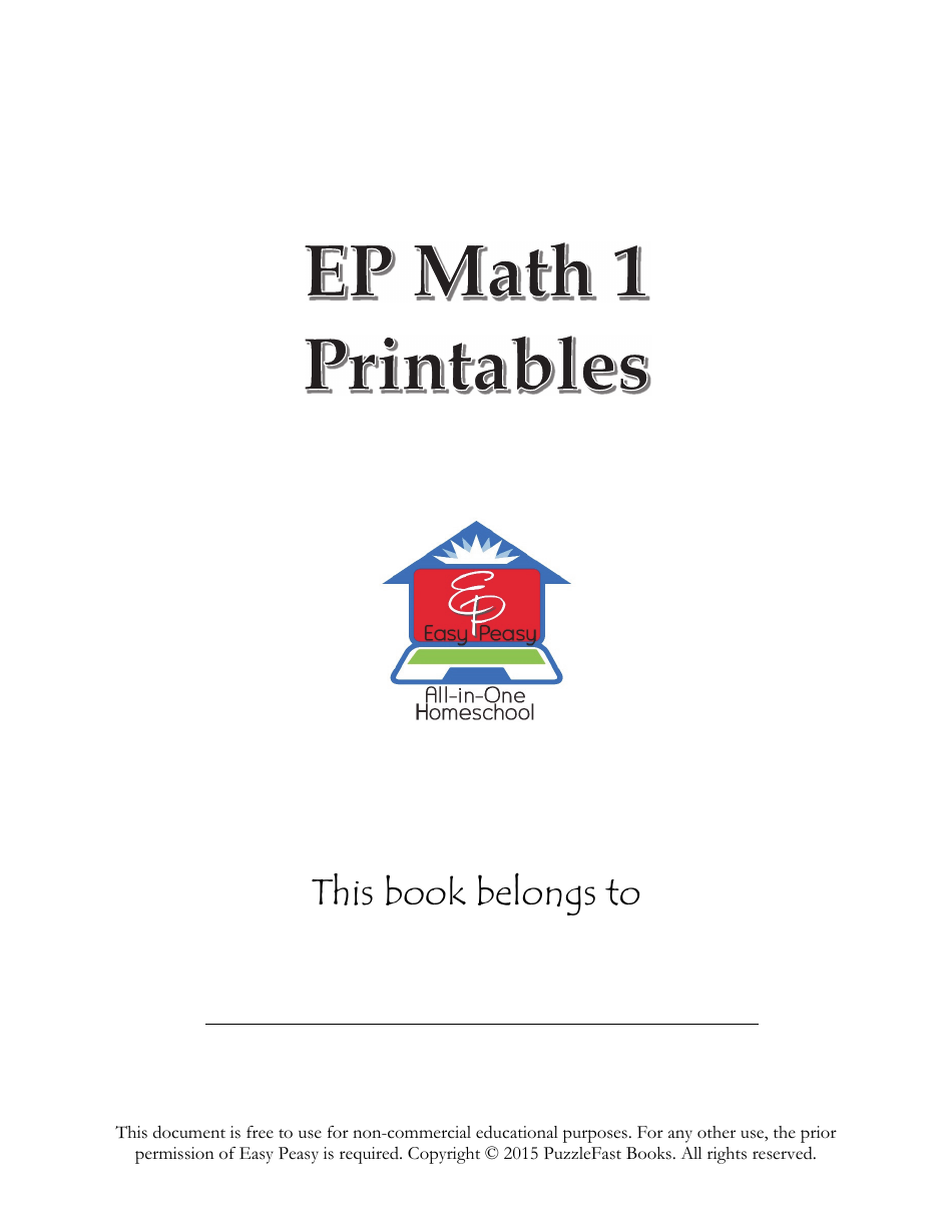 Ep Math 1 Workbook Template