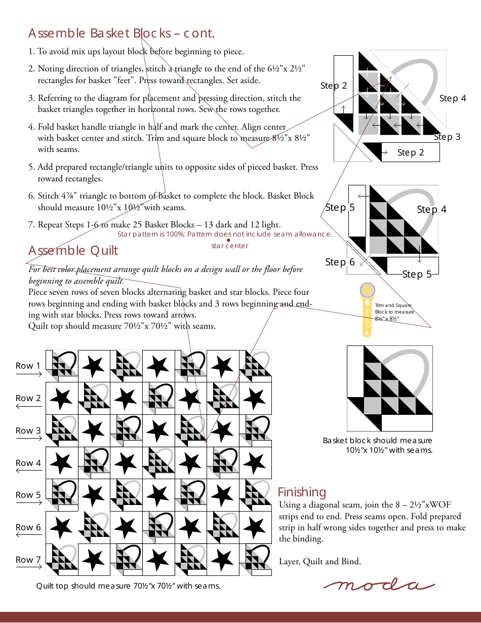 Mill Book Series Quilt Pattern Templates, Page 5