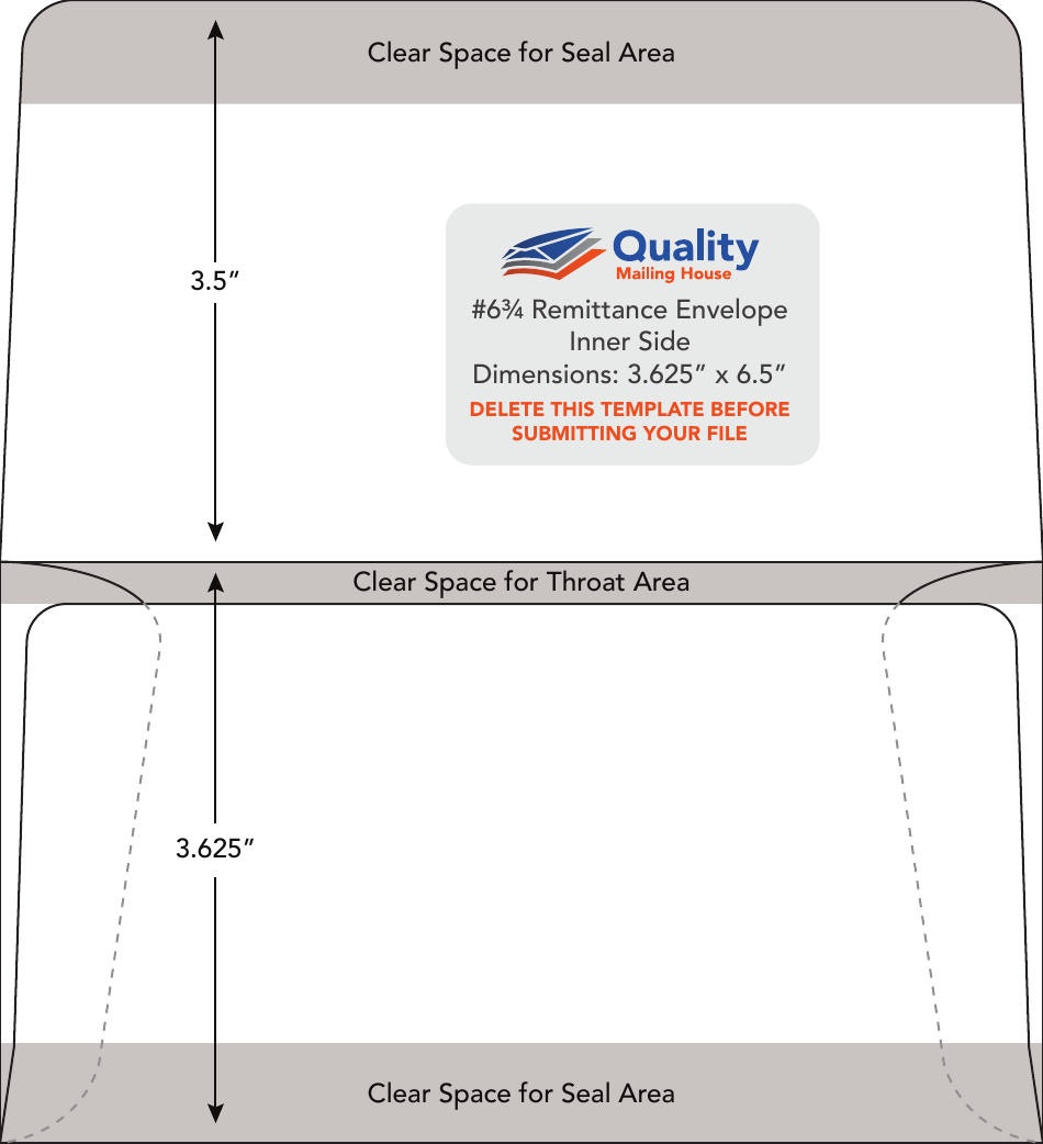 #6 3 / 4 Remittance Enveolpe Template - Inner Side, Page 1