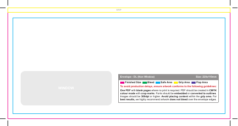 Dl Non Window Envelope Template