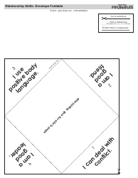 Document preview: Relationship Skills Foldable Envelope Template