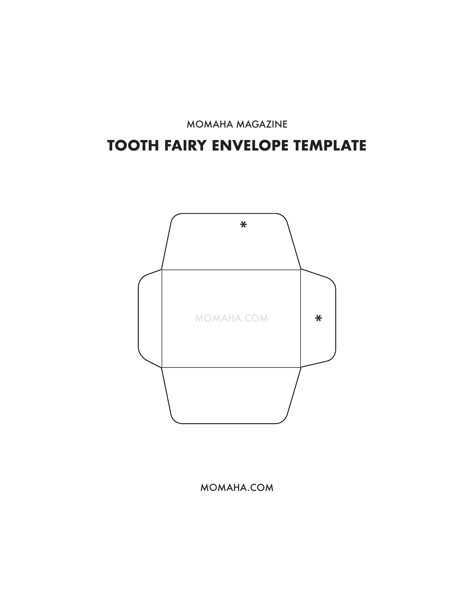 Tooth Fairy Envelope Template - Momaha Magazine