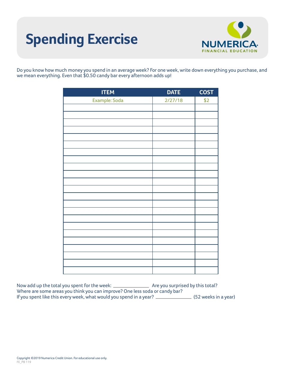 Budgeting Worksheet, Page 6