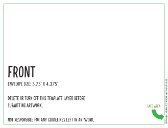 Document preview: 5.75" X 4.375" Envelope Template