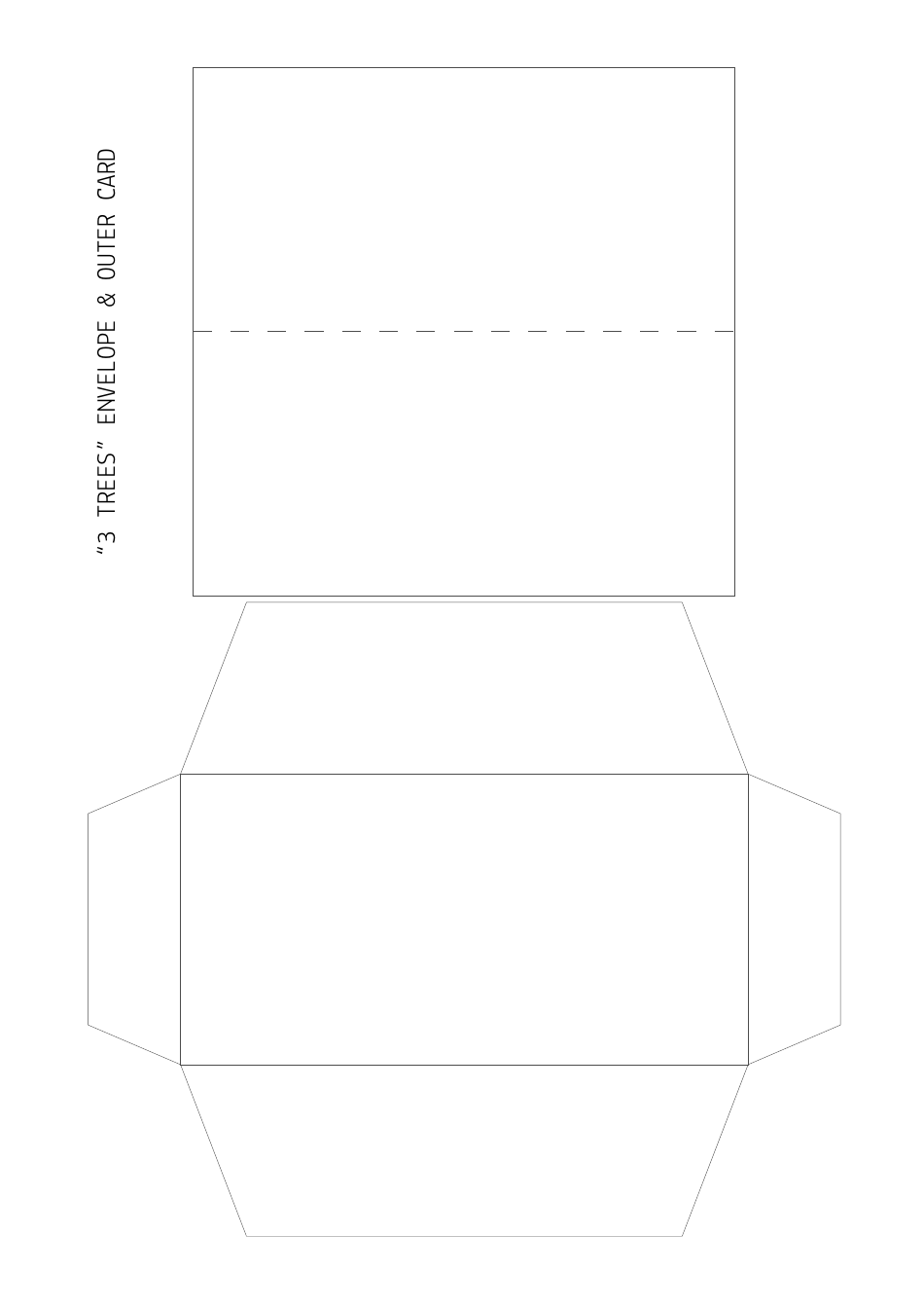 Christmas Pixel Trees Pop-Up Card  Envelope Templates, Page 3