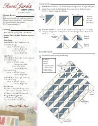 Rural Jardin Quilt Pattern, Page 2