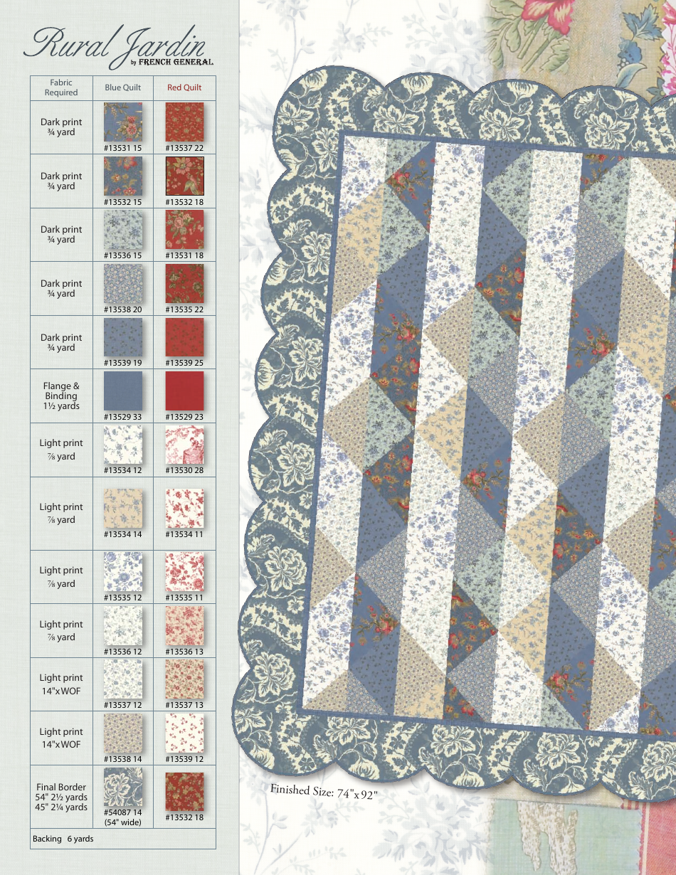 Rural Jardin Quilt Pattern, Page 4