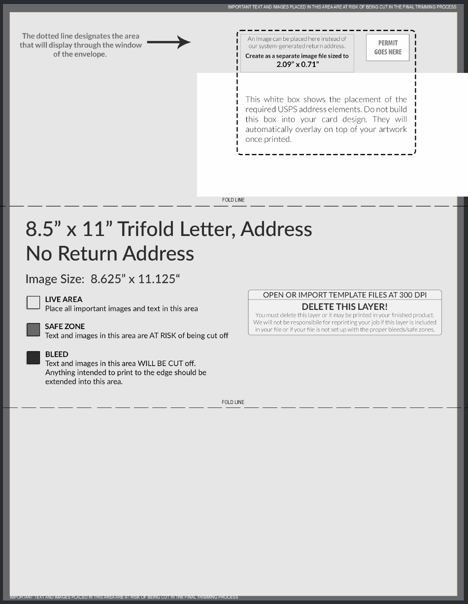 8.5 X 11 Trifold Letter Template, Page 1