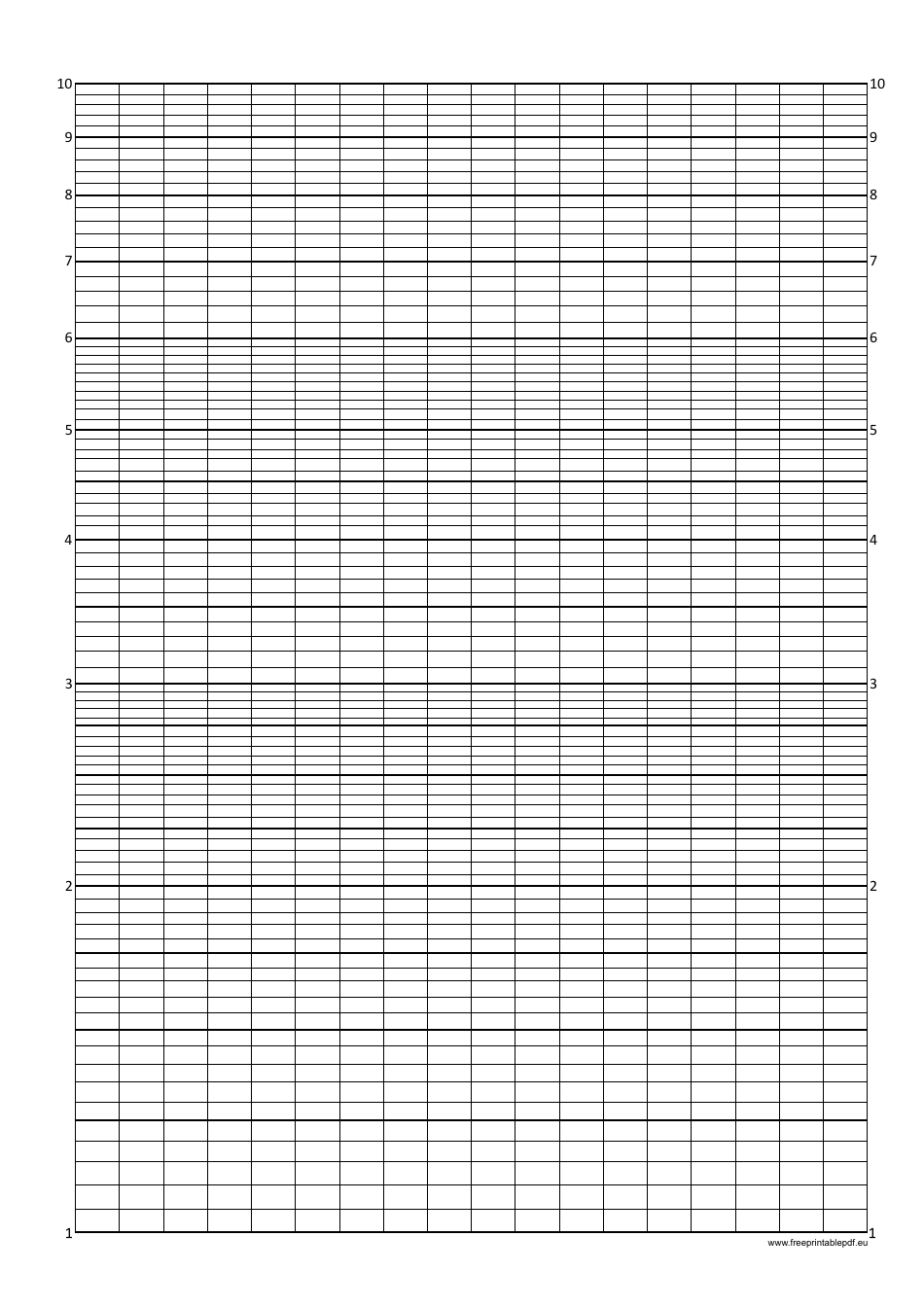 Logarithmic Graph Paper - 10*1, Page 1