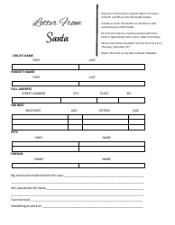 Letter From Santa Template - Black and White