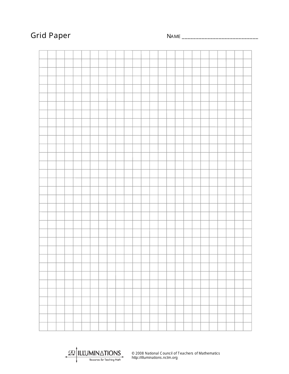 Grid Paper Template - National Council Of Teachers Of Mathematics 