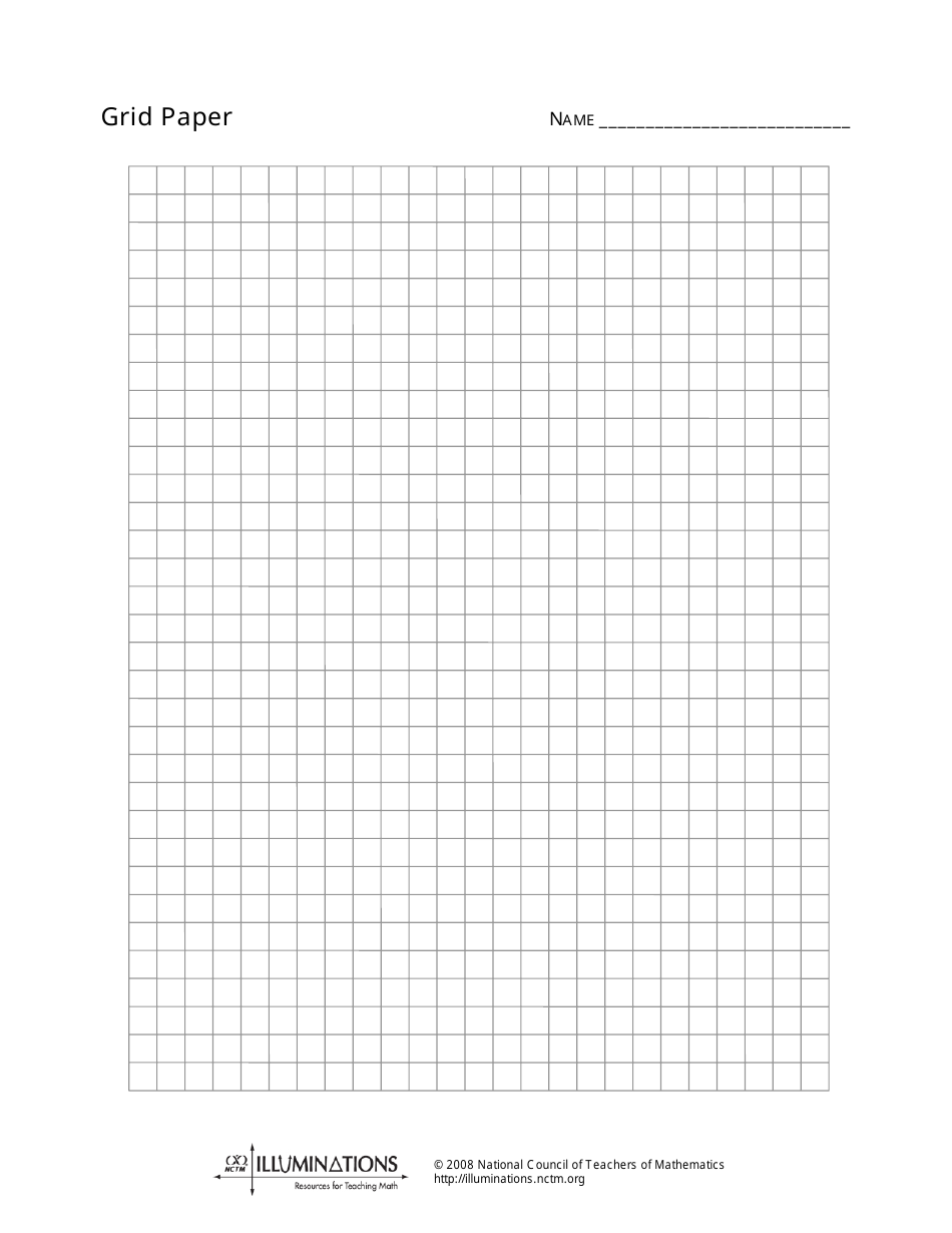 Grid Paper Template - National Council of Teachers of Mathematics, Page 1
