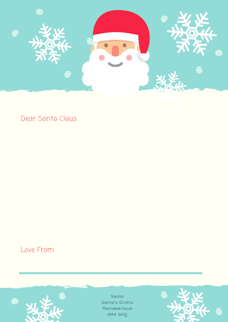 Simple Santa Letter Template