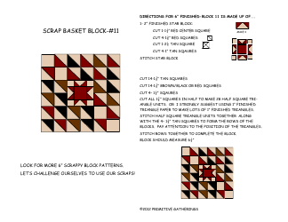 Document preview: Scrap Basket Quilt Block Pattern - Block 11