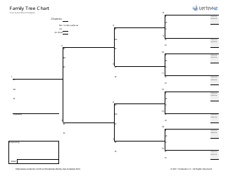 Document preview: Four-Generation Pedigree Family Tree Chart Template