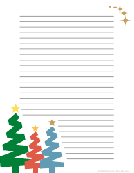Document preview: Santa Letter Handwriting Paper Template