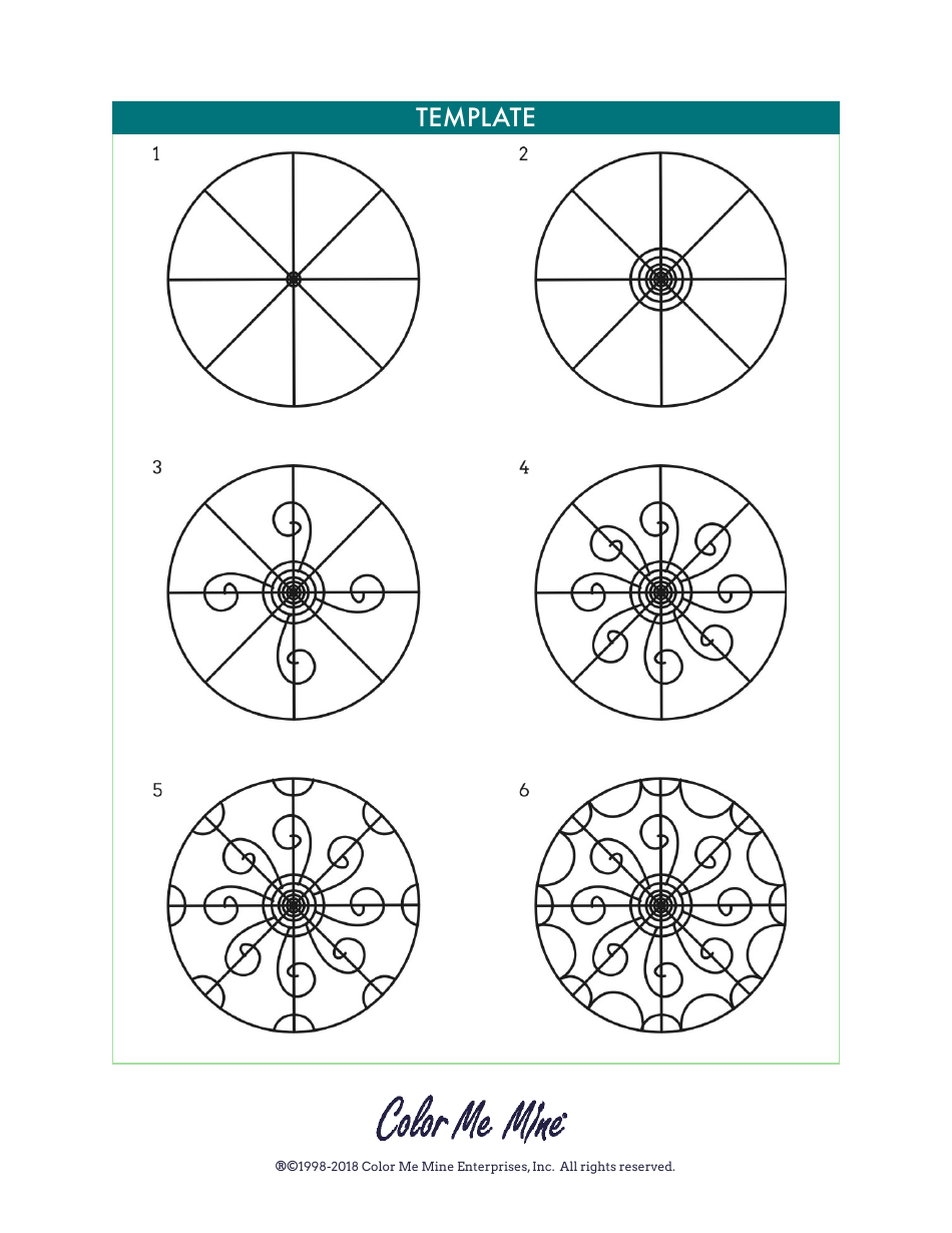Mosaic Mandala Tray Pattern Template - Color Me Mine Enterprises, Page 3